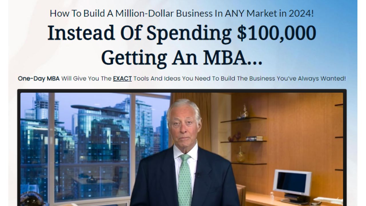 Brian Tracy – One-Day MBA How To Build A Million-Dollar Business In ANY Market in 2024