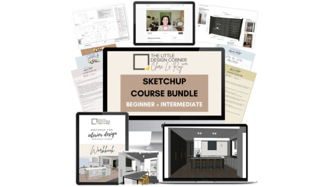 Clare Le Roy – SketchUp Beginner   Intermediate Course Bundle