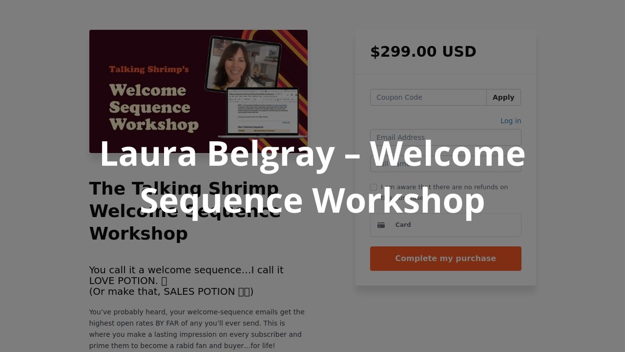 Laura Belgray – Welcome Sequence Workshop