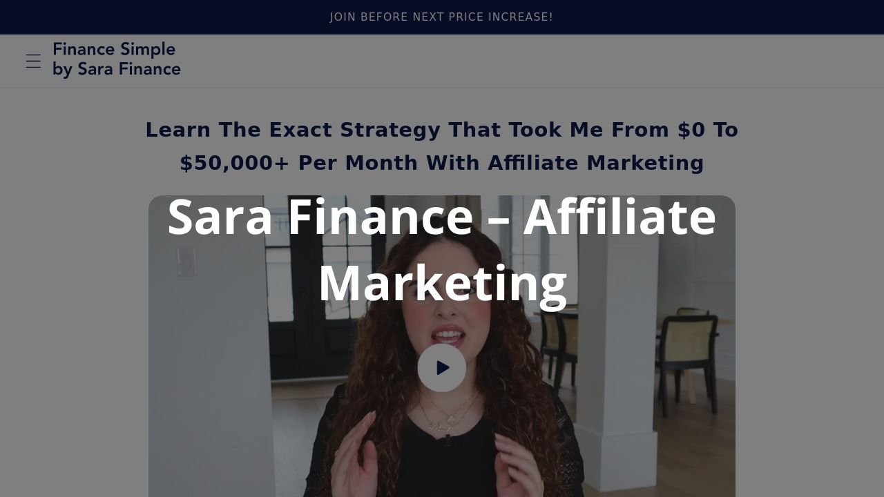 Sara Finance – Affiliate Marketing