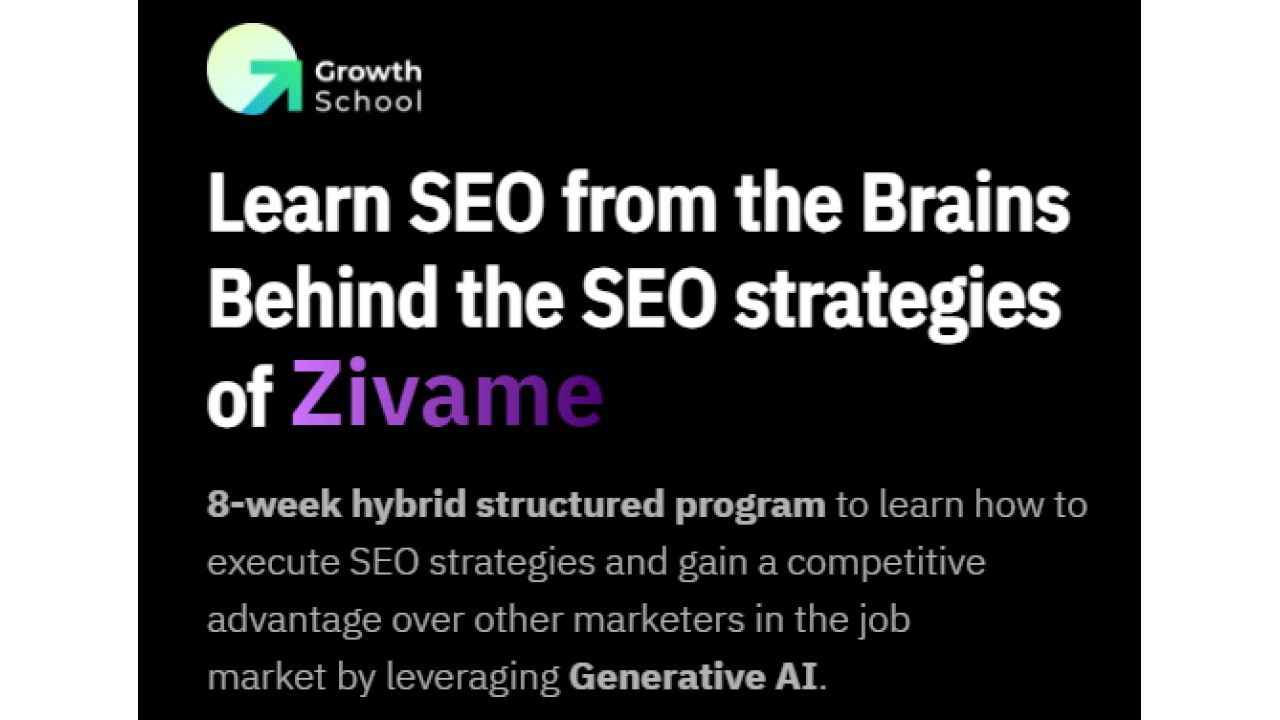 Growth School – SEO At Scale