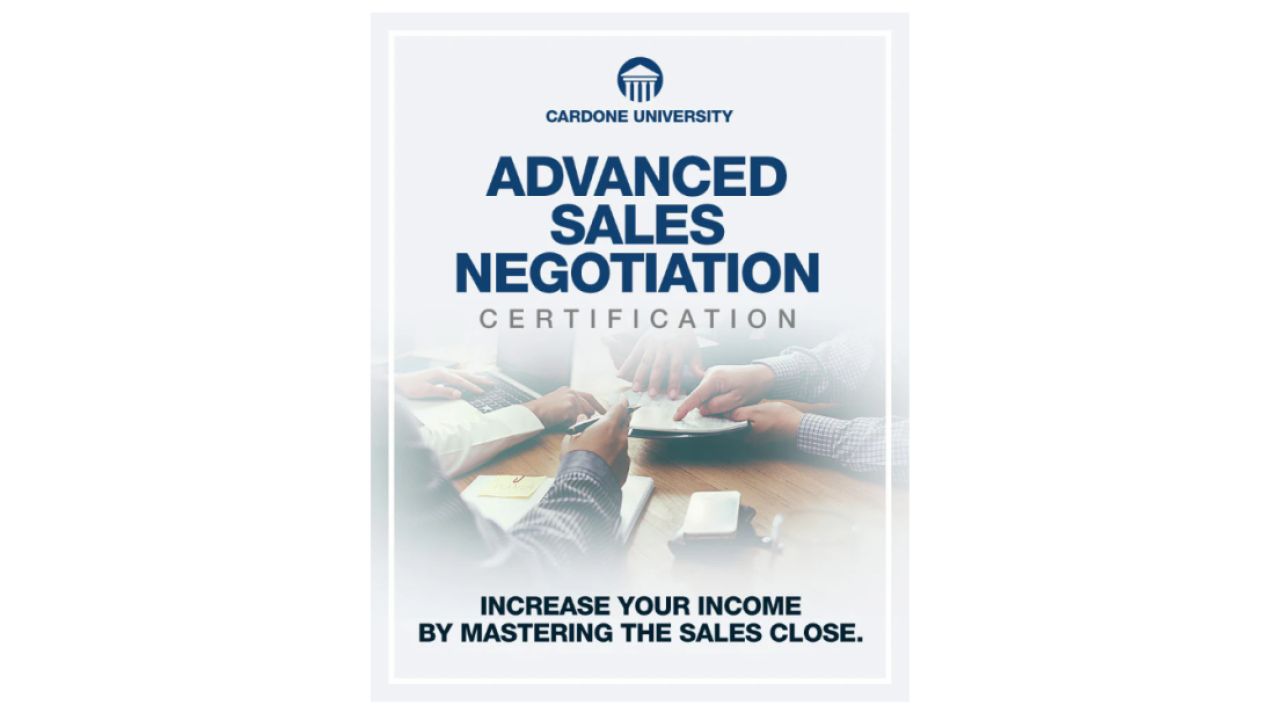 Grant Cardone – Advanced Sales Negotiation Certification